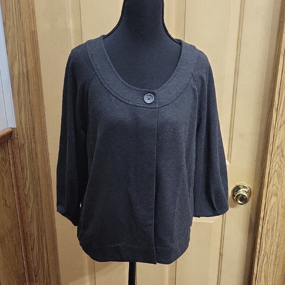 Daisy Fuentes Charcoal Cardigan Sweater